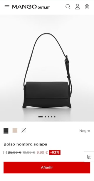 Bolso hombro con solapa por 9,99€.