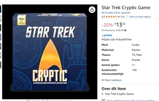 Star Trek Cryptic Game voor €13,33 bij Amazon