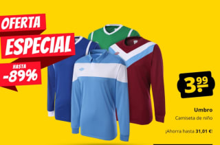 Hasta -89% dto Umbro Pinnacle Niño Camiseta de manga larga