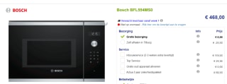 Bosch BFL554MS0 inbouwmagnetron voor €468 bij Beterwitgoed