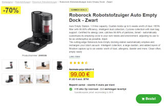 Roborock S7 Auto Empty Dock - Basisstation voor €99 bij Proshop