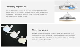 Ventilador de techo con luz Taurus Polar Invisible por 99,99€