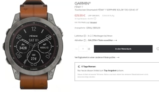 Garmin Fenix 7 Sapphire Solar voor €629,99 bij Galeria in Duitsland