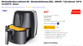 Kitchenbrothers Airfryer XL (7L) voor maar €62,99 bij Bol.com