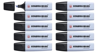 Pack x10 Rotuladores STABILO BOSS color azul hielo por 4.55€