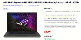 ASUS ROG Zephyrus G16 GU603VV-N3030W Gaming Laptop - 16 inch voor €1299 bij Bol