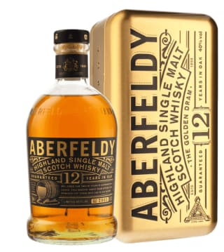 Aberfeldy, 12 years - Goldbar Giftpack 70cl voor €29,95 bij Drankdozijn