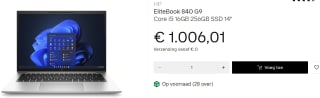 HP EliteBook 840 G9 i5-1245U Notebook 35,6 cm voor €1.006,01 bij Dustinhome