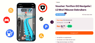 Tomtom GO voucher voor 12 maanden voor €0,50 bij Ibood