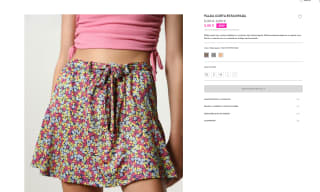 Falda corta estampada por 3,99€