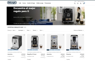 Código 22% Descuento SINGLE'S DAY Cafeteras DeLonghi seleccionadas