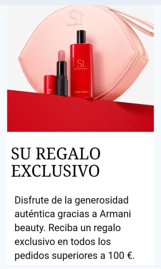Regalo Exclusivo de Armani Beauty.
