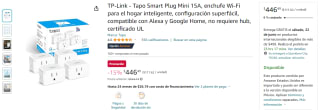4 Contactos Inteligentes TP-Link Tapo Smart por $446 en Amazon