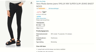 Vero Moda dames jeans voor €34,94 bij Amazon