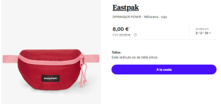 Riñonera Eastpak SPRINGER POWR por 8€