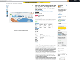 Toallitas Waterwipes paquete de 6 por solo 9,29€