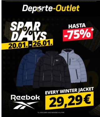Reebok Glacier Shield Lined Hombre Chaquetón varios colores a elegir por 29,99€