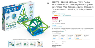 Geomag CLASSIC 60 Piezas Construcciones Magnéticas por 18,19€
