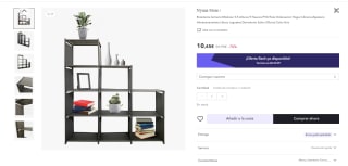 Estantería Modular de 3-5 Alturas 9 Huecos PVC/Tela por 7,84€