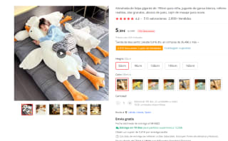 Almohada de Peluche ganso de 50 cm por 5,59€