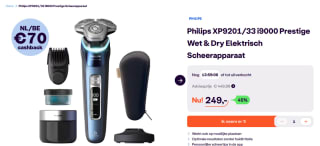 Philips Shaver i9000 Prestige XP9201/33 voor €179 na cashback bij Ibood