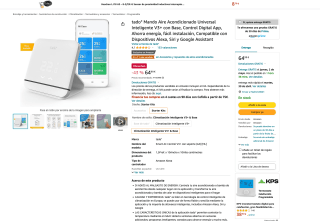 tado° Mando Aire Acondicionado Universal Inteligente V3+ con base por 64€