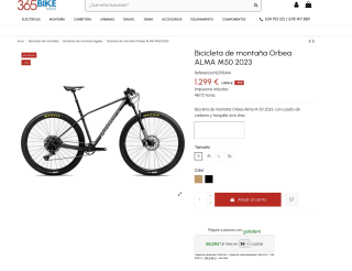 Bicicleta de montaña Orbea ALMA M50 2023 Cuadro de carbono y tija telescópica a solo 1.299€
