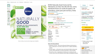 NIVEA Naturally Good Crema de Día Hidratante con Aloe Vera Bio 50ml por 5,59€