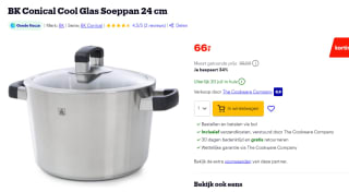 BK Conical Cool Glas soeppan - Ø 24 cm voor €66 bij Bol.com