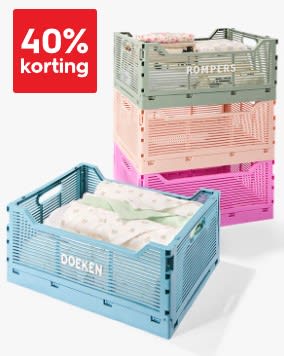 40% korting op gerecyclede kratjes bij HEMA