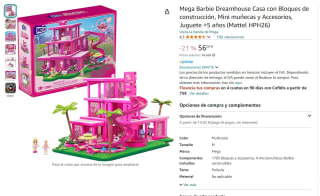 Mega Barbie Dreamhouse Casa con Bloques de construcción, Mini muñecas y Accesorios por 56,05€