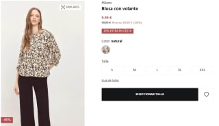 Blusa con volante para Mujer Milano por 7.99€