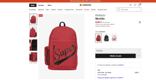 Recopilacion mochilas marca Defacto por 9,90€