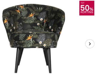 Bo fauteuil uit de WOOOD collectie bloem of panter motief voor €129,50 bij Karwei