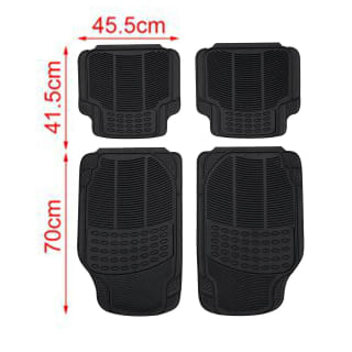 Juego Alfombrillas de Goma Universales para Coche Negro por 8,96€