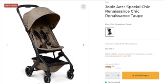 Buggy Joolz Aer +Plus Chic Taupe Special Edition voor €269 bij Prénatal