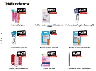 Gratis extra producten bij inwisselen Kruidvat punten