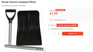 Sneeuwschuiver 94cm voor €1,99 bij Ochama