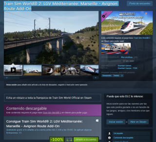 TGV Voyages Train Simulator + DLCs gratis desde Steam