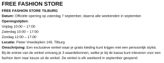 Gratis kleding in de free fashion store in Tilburg