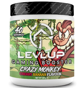 Bebida Energetica Crazy Monkey Gaming Booster Sabor a Cereza y Plátano, 320 g, 40 Porciones por 19.99€
