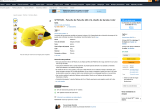 Gran peluche de 40 cm de Pikachu durmiendo por solo 36,96€