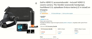 GoPro HERO 12 Black - Actioncam - Accessoire bundel voor €449 bij Amazon