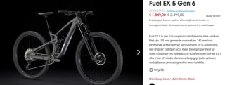 Trek Bike Fuel EX 5 Gen 6 voor €1479,20 met de kortingscode