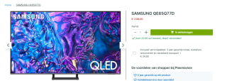 Samsung QE65Q77D - 65 inch - 4K QLED - 2024 voor €1.128 bij Plasmavisie