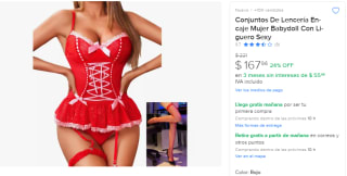 Lencería Encaje Mujer Babydoll Con Liguero por $168 | Mercado Libre