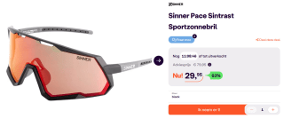 Sinner Pace Sintrast Sportzonnebril voor €29,95 bij iBOOD