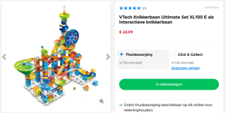 VTech Marble Rush Ultimate Set XL100E voor €43,99 bij Smythstoys