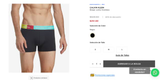 Bóxer Corto Hombre Calvin Klein por $252 en El Palacio de Hierro