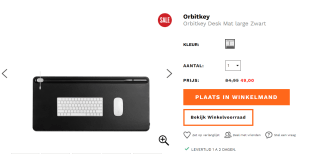 Orbitkey Desk Mat Large Black voor €49 bij Vanostassenenkoffers